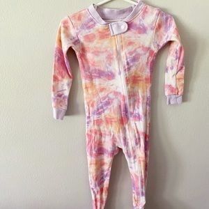 Burt’s bees tie dye footie pajamas